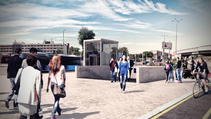 Budapest, M3 metró, Határ út, látványterv, bélyegkép