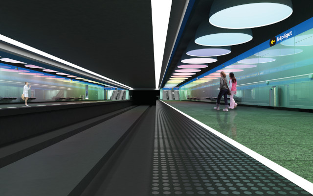 Budapest, M3 metró, Népliget, Auth Design látványterv, bélyegkép