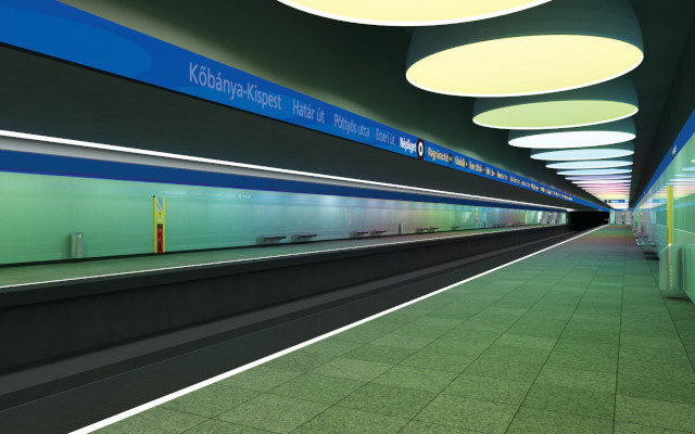 Budapest, M3 metró, Népliget, Auth Design látványterv, bélyegkép