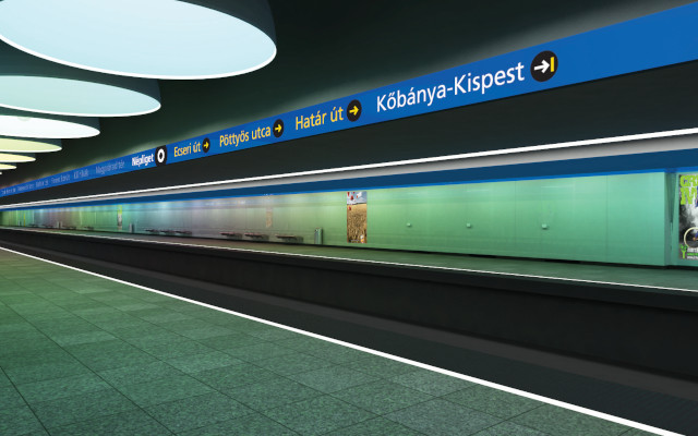 Budapest, M3 metró, Népliget, Auth Design látványterv, bélyegkép