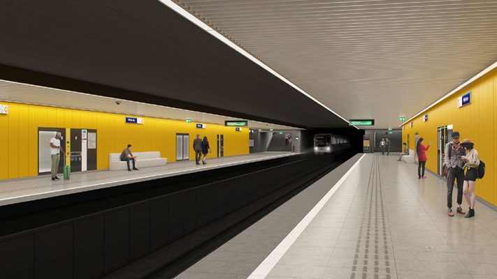 Budapest, M3 metró, Pöttyös utca, felújítás, látványterv, bélyegkép