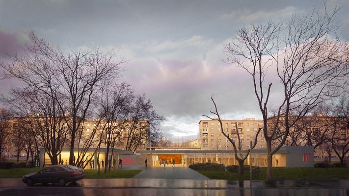 Budapest, M3 metró, Pöttyös utca, Vinoin látványterv, bélyegkép