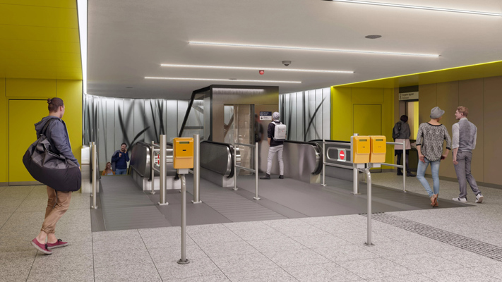 Budapest, M3 metró, Semmelweis Klinikák, látványterv, bélyegkép