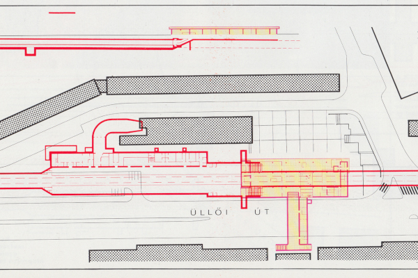 Budapest, M3 metró, Pöttyös utca, helyszínrajz, bélyegkép