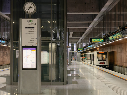 Budapest, M4 metró, Kelenföld vasútállomás, bélyegkép
