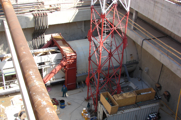 Budapest, M4 metró, fúrópajzsindító műtárgy, bélyegkép