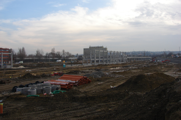 Budapest, M4 metró, járműtelep, bélyegkép