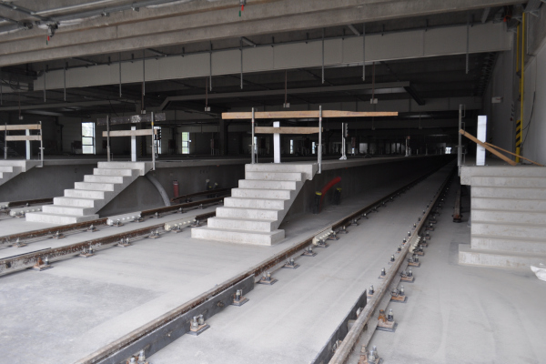 Budapest, M4 metró, járműtelep, bélyegkép