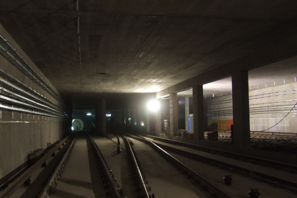 Budapest, M4 metró, Kelenföld vasútállomás, kihúzó, bélyegkép