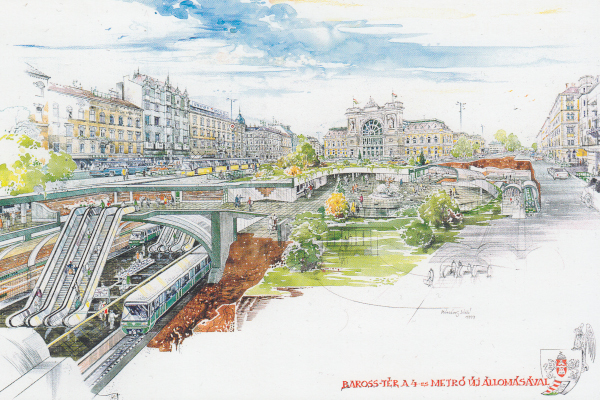 Budapest, M4 metró, Keleti pályaudvar, bélyegkép