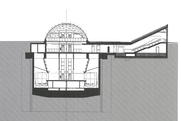 Budapest, M4 metró, Bikás park, keresztmetszet, bélyegkép