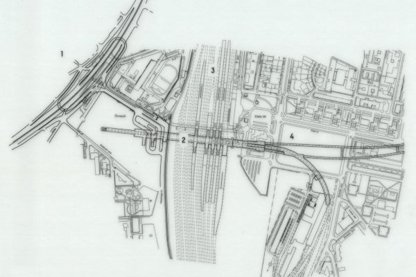 Budapest, M4 metró, Kelenföld vasútállomás, helyszínrajz, bélyegkép