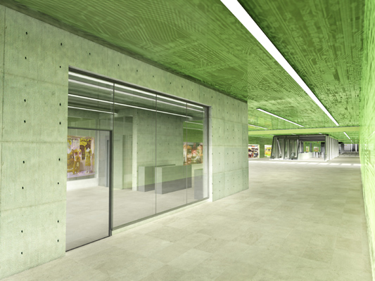 Budapest, M4 metró, Kelenföld vasútállomás, Palatium Stúdió látványterv, bélyegkép