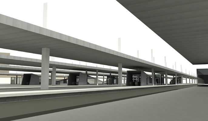 Budapest, M4 metró, Kelenföld vasútállomás, Palatium Stúdió látványterv, bélyegkép