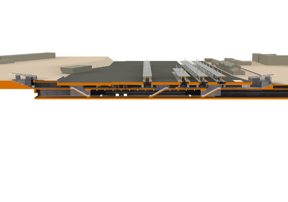 Budapest, M4 metró, Kelenföld vasútállomás, Palatium Stúdió látványterv, bélyegkép