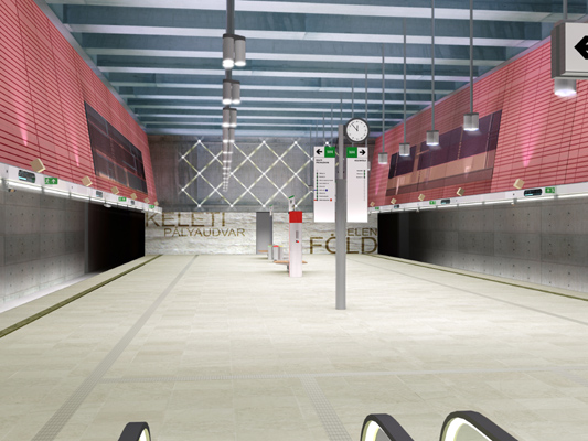 Budapest, M4 metró, Bikás park, Palatium Stúdió látványterv, bélyegkép