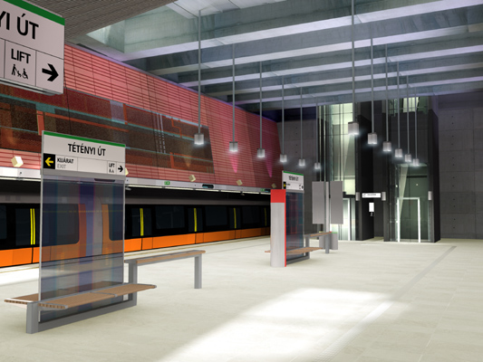 Budapest, M4 metró, Bikás park, Palatium Stúdió látványterv, bélyegkép