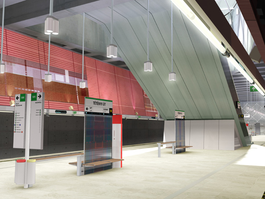 Budapest, M4 metró, Bikás park, Palatium Stúdió látványterv, bélyegkép