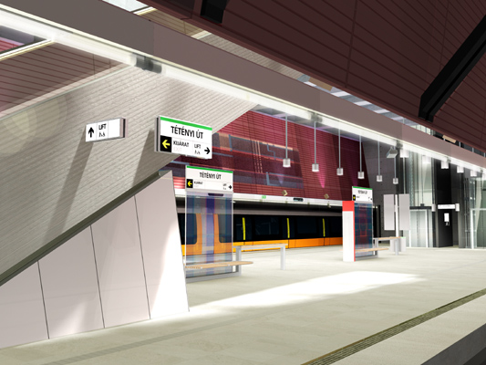 Budapest, M4 metró, Bikás park, Palatium Stúdió látványterv, bélyegkép