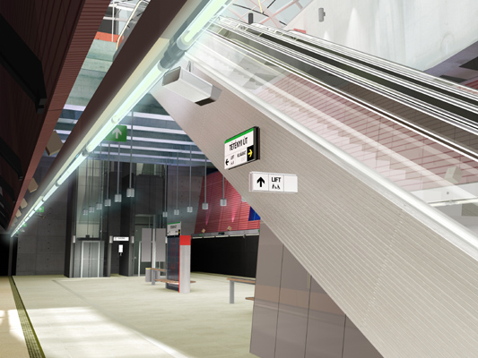 Budapest, M4 metró, Bikás park, Palatium Stúdió látványterv, bélyegkép