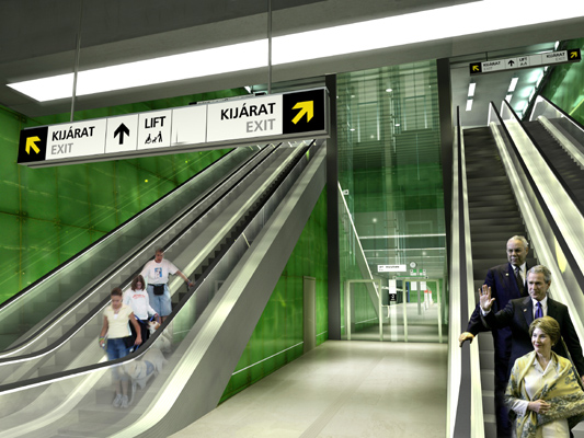 Budapest, M4 metró, Újbuda-központ, Palatium Stúdió látványterv, bélyegkép