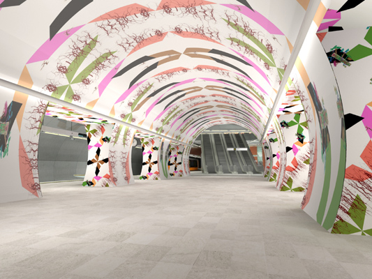 Budapest, M4 metró, Szent Gellért tér - Műegyetem, Palatium Stúdió látványterv, bélyegkép