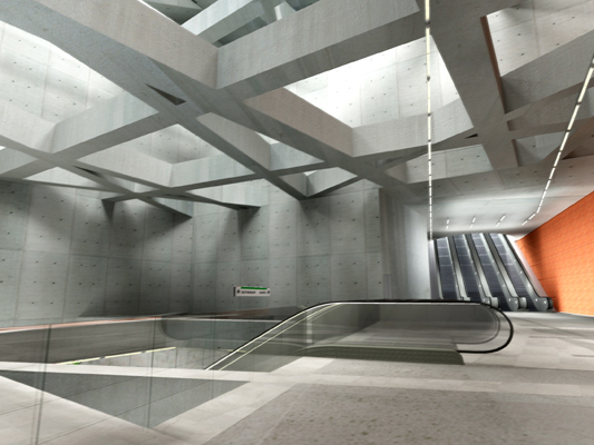 Budapest, M4 metró, Szent Gellért tér - Műegyetem, Palatium Stúdió látványterv, bélyegkép