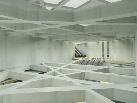 Budapest, M4 metró, Fővám tér, Palatium Stúdió látványterv, bélyegkép