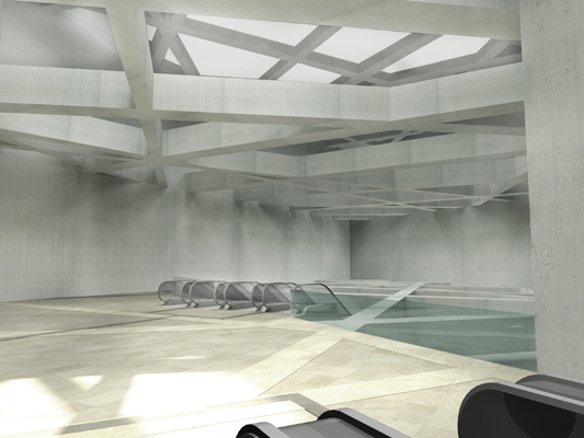 Budapest, M4 metró, Fővám tér, Palatium Stúdió látványterv, bélyegkép