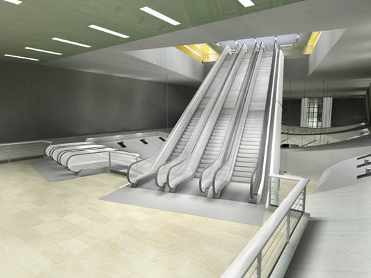 Budapest, M4 metró, Kálvin tér, Palatium Stúdió látványterv, bélyegkép