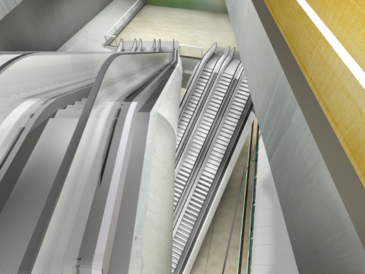 Budapest, M4 metró, Kálvin tér, Palatium Stúdió látványterv, bélyegkép