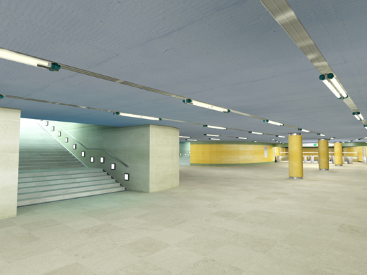 Budapest, M4 metró, Kálvin tér, Palatium Stúdió látványterv, bélyegkép