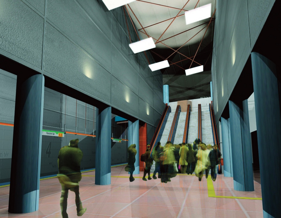 Budapest, M4 metró, Palatium Stúdió, látványterv, bélyegkép