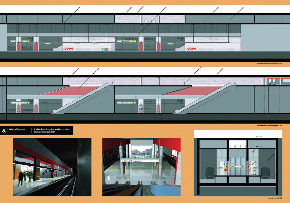Budapest, M4 metró, Palatium Stúdió, látványterv, bélyegkép