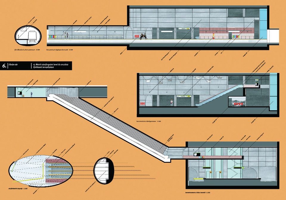 Budapest, M4 metró, Palatium Stúdió, látványterv, bélyegkép