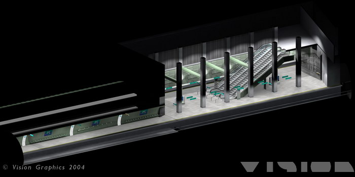 Budapest, M4 metró, Vision Graphics, láványterv, bélyegkép