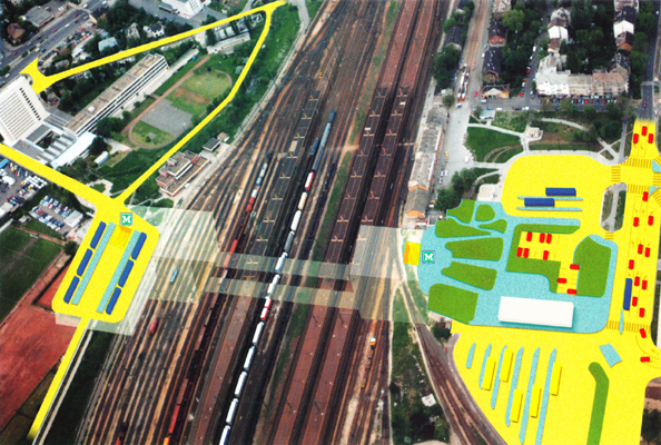 Budapest, M4 metró, Kelenföld vasútállomás, DBR látványterv, bélyegkép