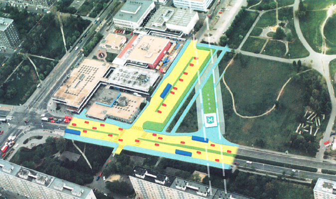 Budapest, M4 metró, Bikás park, DBR látványterv, bélyegkép