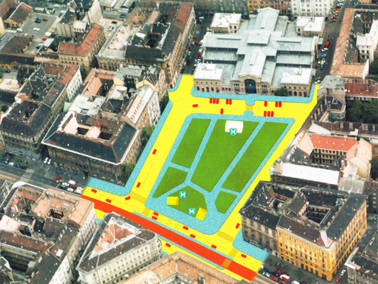 Budapest, M4 metró, Rákóczi tér, DBR látványterv, bélyegkép