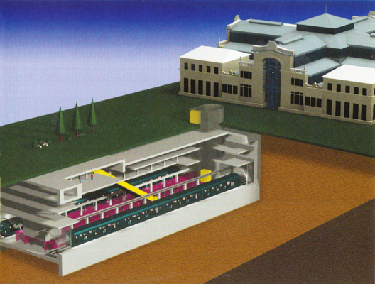 Budapest, M4 metró, Rákóczi tér, DBR látványterv, bélyegkép