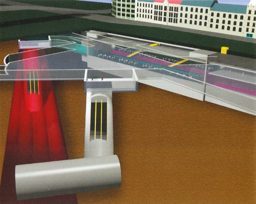 Budapest, M4 metró, Keleti pályaudvar, DBR látványterv, bélyegkép