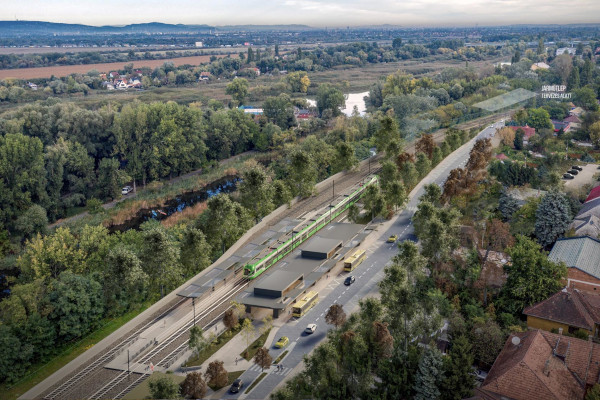 Budapest, M5 metró, Dunaharaszti külső, látványterv, bélyegkép