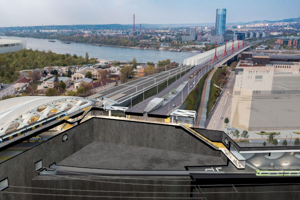 Budapest, M5 metró, Közvágóhíd, látványterv, bélyegkép