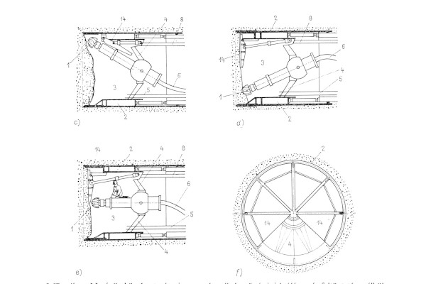 Budapest, metróépítés, fúrópajzs, bélyegkép