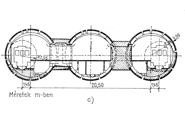háromalagutas metróállomás típusok, bélyegkép