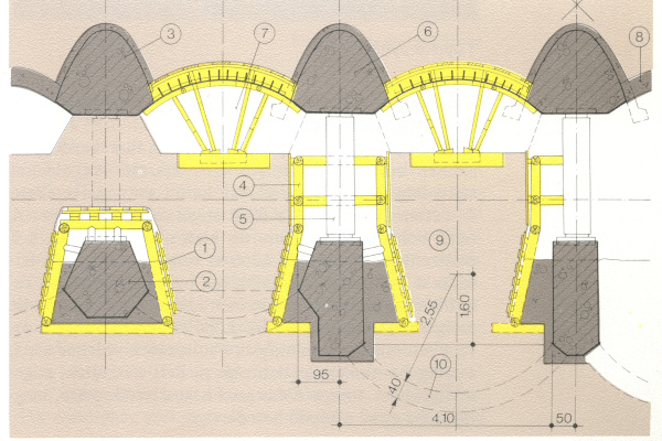 Budapest, metróépítés, mélyállomás, bélyegkép
