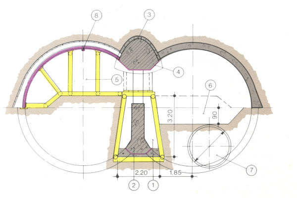 Budapest, metróépítés, mélyállomás, bélyegkép