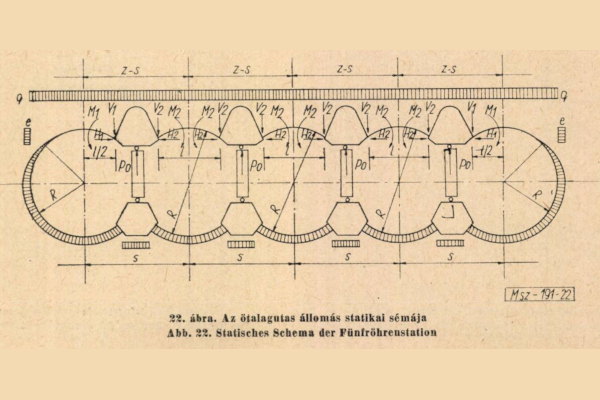 ötalagutas metróállomás statikai sémája, bélyegkép