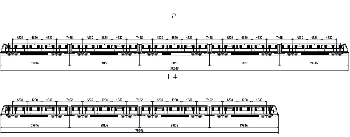 Budapest, Alstom METROPOLIS AM5-M2 jármű jellegrajz