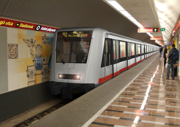 Budapest, Alstom METROPOLIS metró jármű látványterv, bélyegkép